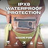Crystal Coast clear waterproof waist pack set — floating design so the pack won't sink if dropped in water