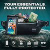 High Tide waterproof waist pack set — clear touchscreen window for underwater photos and calls