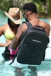 HydroVault waterproof backpack product photography