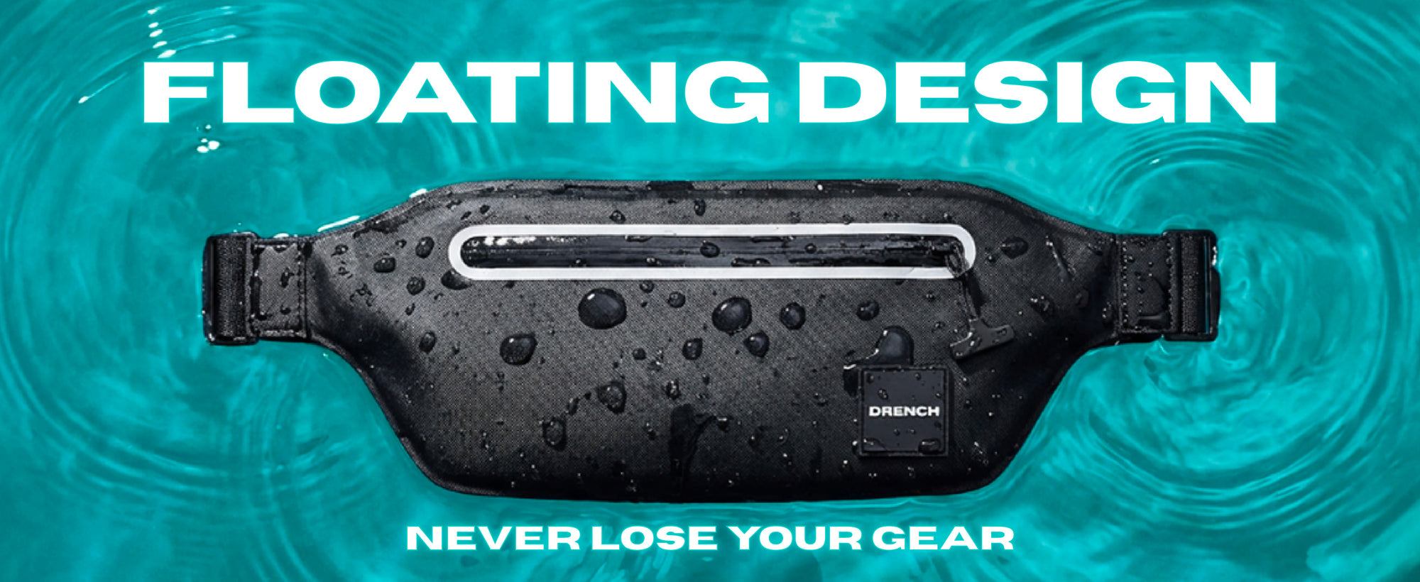 Low Tide waterproof waist pack, 2-pack worn at the beach