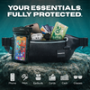 Low Tide waterproof waist pack set — clear touchscreen window for underwater photos and calls