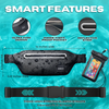 Low Tide waterproof waist pack, 2-pack — close-up of the diving suit-grade waterproof zipper seal