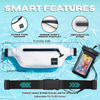 Salt and Sun waterproof waist pack set — close-up of the diving suit-grade waterproof zipper seal