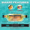 Solar Reef waterproof waist pack set — close-up of the diving suit-grade waterproof zipper seal