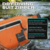 Tangerine Tide waterproof waistpack — dual interior pockets separating phone from keys and cards
