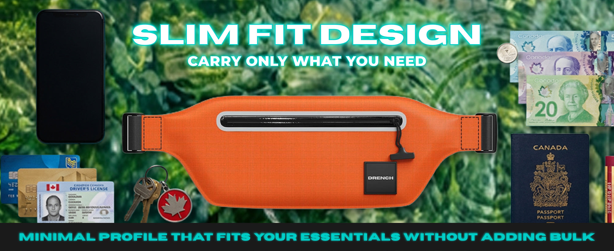 Tangerine Tide waterproof waistpack worn while paddleboarding