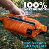 Tangerine Tide waterproof waistpack — universal fit for iPhone and large Samsung Galaxy phones