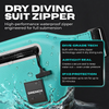 Tidal Teal waterproof waist pack set — dual interior pockets separating phone from keys and cards