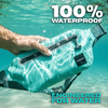 Tidal Teal waterproof waist pack set — universal fit for iPhone and large Samsung Galaxy phones